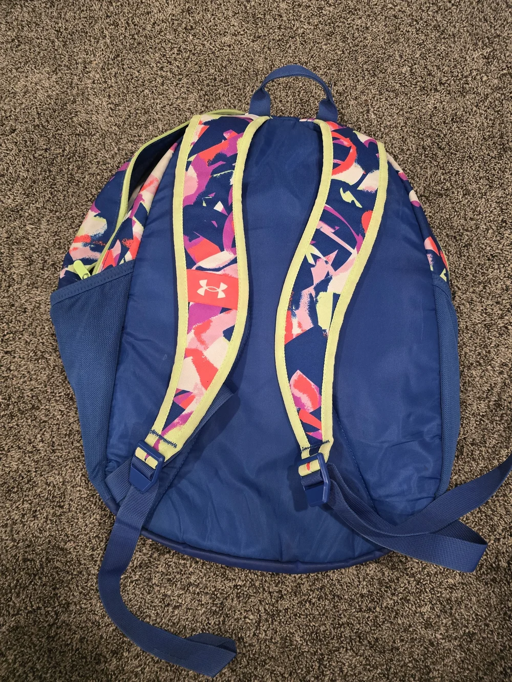 Under Armour Royal Blue Abstract Print Drawstring Backpack